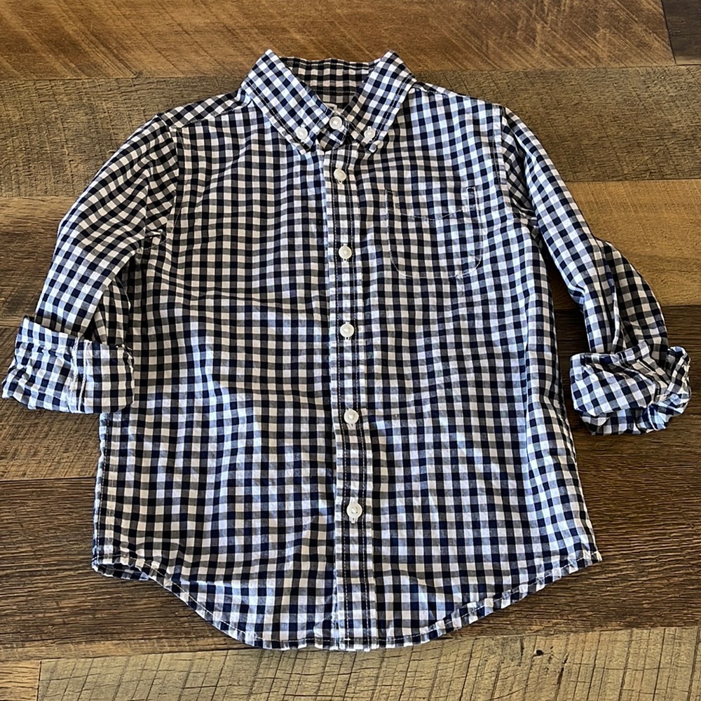 Janie and Jack Navy and White Gingham